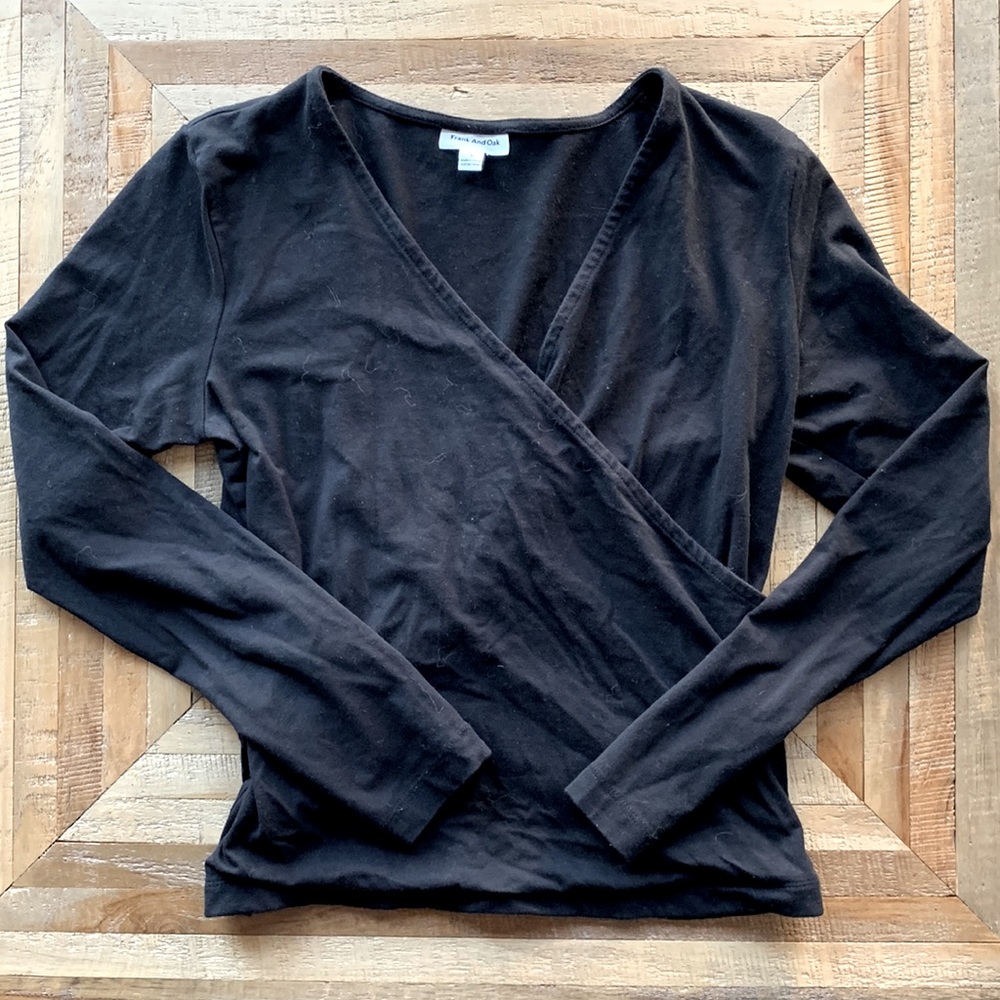 Frank And Oak Deep V Long Sleeve